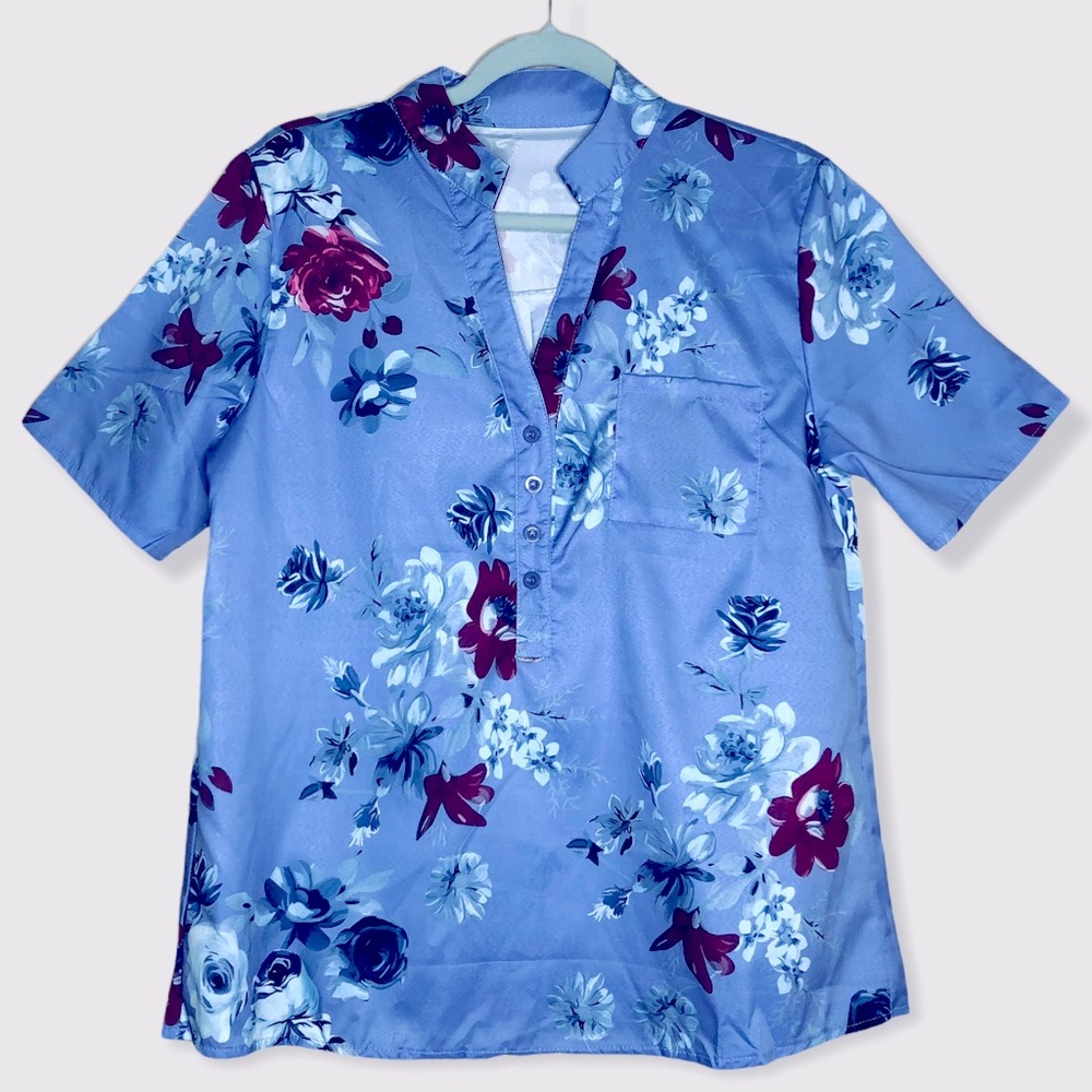 VINTAGE 🕺 handmade s-slv collar shirt w/pocket XL
